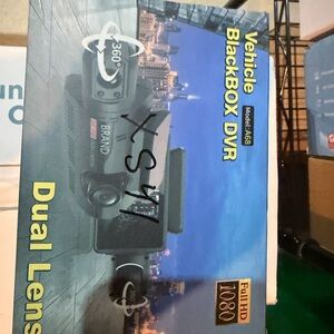 A68 Dual Lens Vehicle BlackBox DVR - Black